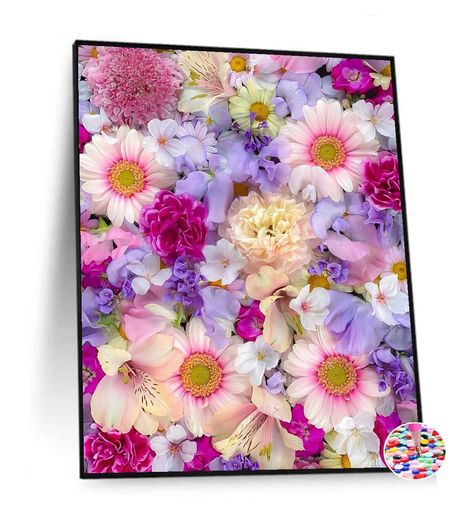 ダイヤモンドアート四角スクエアダイヤモンドペインティング手作り絵画全面貼り付けタイプビーズアート30x40cm綺麗な花びら