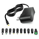 POWSEED 12V 2A ACアダプター 24W 0.5A 1A 1.5A 2A電源ACアダプター 10個変換コネクター LEDストリップ CCTV カメラ ルーター 液晶モニターに対応 DC适配器 充電器(2)