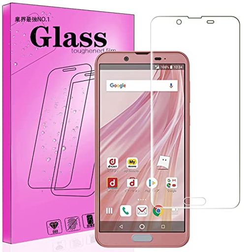 FOR AQUOS SENSE2 DOCOMO SH-01L / AU SHV43 / SH-M08 用のガラスフィルム旭硝子製 【簡単貼り付け】 FOR AU SHV43 / SH-M08 用の強化ガラ 液晶保護フィルム 9H硬度