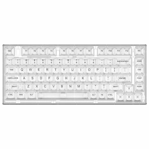 YUNZIIX75ホットスワップメカニカルキーボード透明なキーキャップガスケット装着75キーボードRGBバックライト付きゲーミングキーボードWINDOWS/MAC対応(クリスタルホワイト軸、有線ホワイト) YUNZIIX75ホットスワップメカニカルキーボード透明なキーキャップガスケット装着75キーボードRGBバックライト付きゲーミングキーボードWINDOWS/MAC対応(クリスタルホワイト軸、有線ホワイト)