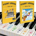 COLOR PIANO AND KEYBOARD STICKERS AND COMPLETE COLOR NOTE PIANO MUSIC LESSON AND GUIDE BOOK 1 AND BOOK 2 FOR KIDS AND