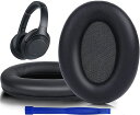 SOULWITイヤーパッドイヤークッション交換用SONYWH-1000XM3(WH1000XM3)オーバーイヤーヘッドフォンに対応(黒)