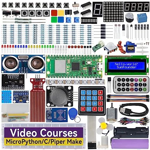 SUNFOUNDER RASPBERRY PI PICO W ѤΥåȵǡ ӥǥܺ٤ʥ饤塼ȥꥢ(ܸ)450+ƥࡢ117ΥץȡMICROPYTHONPIPER MAKEC/C ++