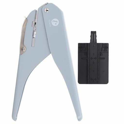 キノコ穴パンチ、位置決め定規付き穴パンチキノコ穴パンチャー単穴パンチオフィス学用品(グレー)