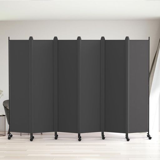 Kokoronaパーテーション間仕切り6連カバーストリップ付き自立式高さ178cm幅302cm衝立パーテーションス..