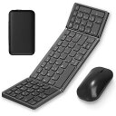 BLUETOOTH キーボード 折り畳み式 ワイヤレス キーボード マウスセット テンキー付き IPAD キーボード 3台デバイス切替接続可能WINDOWS/M...