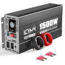 LCYMWインバーター正弦波12v100v1500w最大3000WDC12V(直流)をAC100V(交流)に変換50/60Hz切替可能地震/停電/車中泊/キャン...