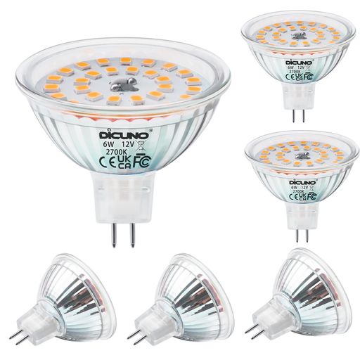 DICUNO MR16 12V LEDŵ GU5.3 6W 70W ŵ忧 2700K 750LM ⵱ ݥåȥ饤 Ĵ...