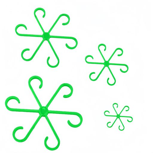 WizeFolk4個植物用ステムホルダー、植物サポートフック、つる性植物茎ホルダーフック、植物茎サポート..