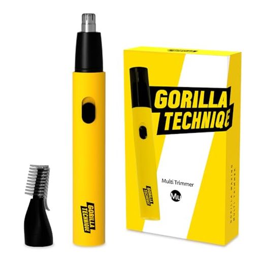 /ゴリラテクニック/男性用鼻毛トリマー、眉用充電式2-in-1トリマー、高速10000RPMモーターで、引きにく..