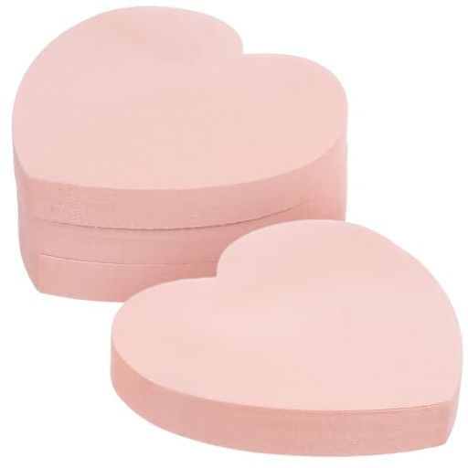 Ciieeo付箋ハート型400枚かわいいピンクメモ帳ミニノート紙メモステッカーメッセージパッドToDo付箋リスト貼り付ける紙粘着紙大量オフィス学生教師6.8x7.1cm