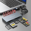 【2023新登場】6IN 2 CFEXPRESS TYPE B カードリーダー USB 3.2 TYPE C TO CFEXPRESS B メモリカードアダプタ 10GBPS高速転送 6枚同時読み書き アルミ合金シェル LED表示 支持CFEXPRESS(2)