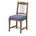 スーパーSALE限定10%OFFクーポン 天然木ダイニングチェア(リビングチェア) 座面高46cm クッション付き アンティーク調 『ティンバー』 PM-303(3)