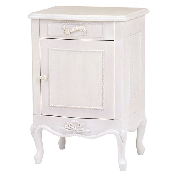 アンティーク風サイドテーブル/置台 【幅45cm×奥行35.5cm】 木製 『ハンプトンシリーズ』 姫系 【代引..