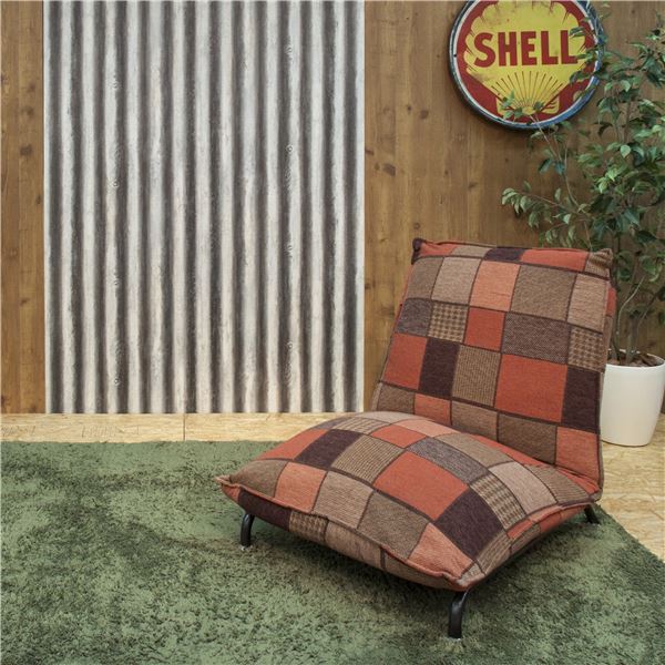 【P10倍】お買い物マラソン【11/04 20:00〜11/11 01:59】迄ローソファー フロアソファー 幅68cm オレンジ 42段階 リクライニング スチール リビング ダイニング【代引不可】