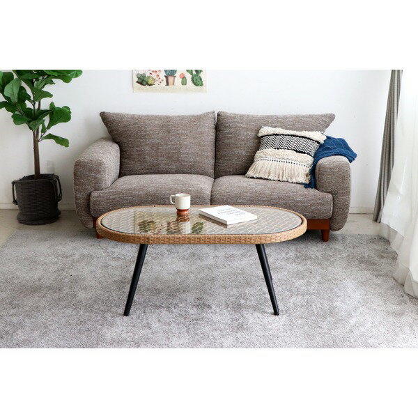 リビングテーブル 幅105cm ナチュラル リゾネア センターテーブル ガーデンファニチャー インテリア家具 リビング家具 組立品【代引不可】