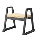 5月6日まで全商品に使える10%OFFクーポン スツール オットマン 幅56cm オレンジ 取っ手付き 木製 移動簡単 リビング 座敷 和室 来客 店舗(3)