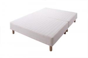 新・移動ラクラク 分割式マットレスベッド ボンネルコイルマットレスタイプ ダブル 脚15cm