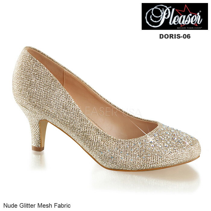 選べる靴用品プレゼント付 Pleaser(プリーザー) パンプス DORIS-06 ヌード◆取り寄せ