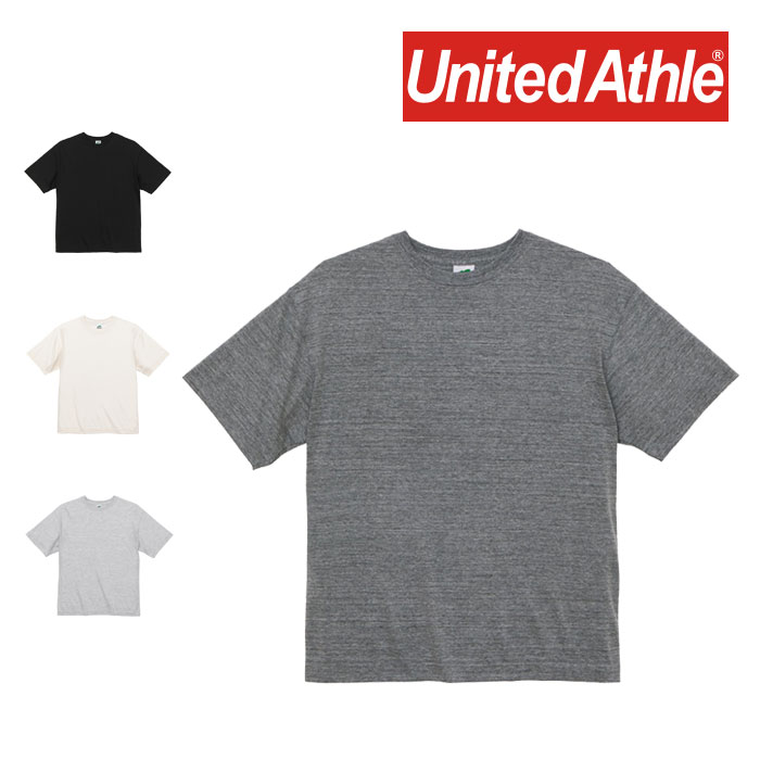 United Athle ユナイテッドアスレ 5.6オンス 5.6oz トライブレンド ビッグシルエット Tシャツ ビッグTシャツ メンズ レディース アッシュ グレー ホワイト 白 ブラック 黒 M L XL ビッグ 大きいサイズ 男女兼用 ユニセックス 半袖 無地 オーバーサイズ 110501 1105-01
