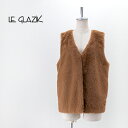 【SALE 30%OFF】Le glazik ル グラジック レディース エコファー Vネックベスト［LG-A0261ECF］【2022FW】【返品交換不可】