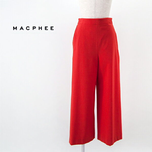 Rakuten - 【SALE 40%OFF】TOMORROWLAND MACPHEE マカフィー レディース ウールポリエステルストレッチ ワイドクロップドパンツ［12-04-34-04103］【2023FW】【返品交換不可】