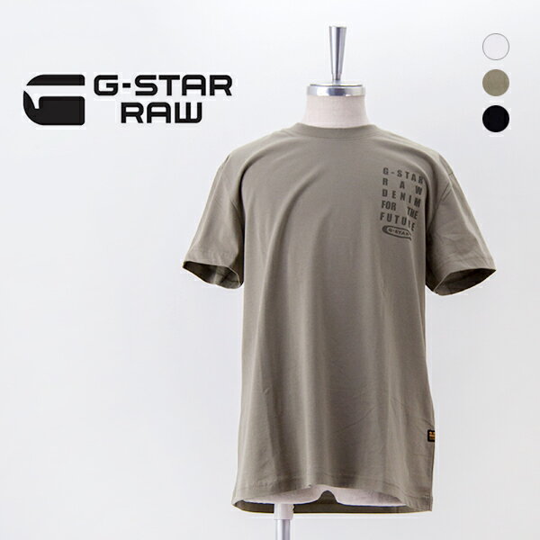 【SALE 50%OFF】G-STAR RAW ジースターロゥ メンズ テキストチェストTシャツ［D25968-C506］【2025SS】【返品交換不可】