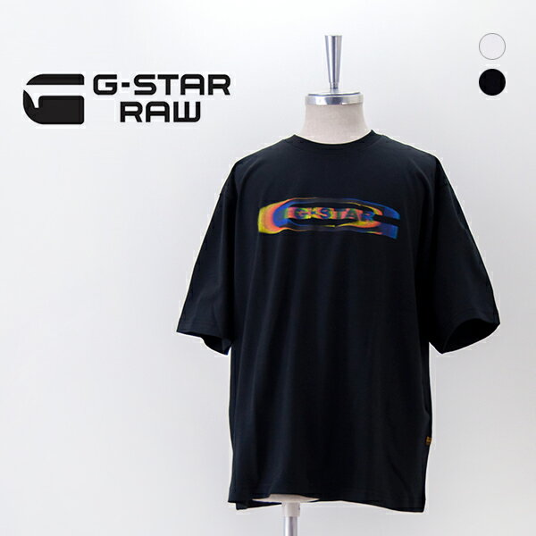 【SALE 50%OFF】G-STAR RAW ジースターロゥ メンズ カラーシフト オールドスクールロゴTシャツ［D26039-C784］【2025SS】【返品交換不可】