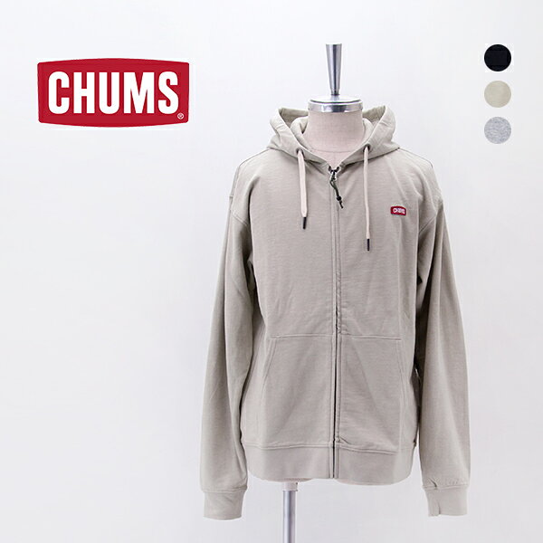 チャムス CHUMS 薄手 スウェット フルジップ パーカー メンズ Keystone Full Zip Parka キーストーン フルジップパーカー CH00-1490 - H.グレー
