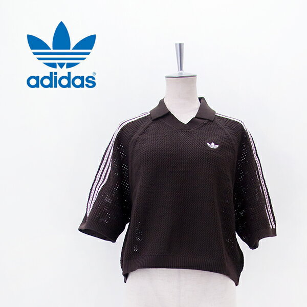 adidas アディダス レディース ニット かぎ針編み ポロ［KE0198］【2026SS】