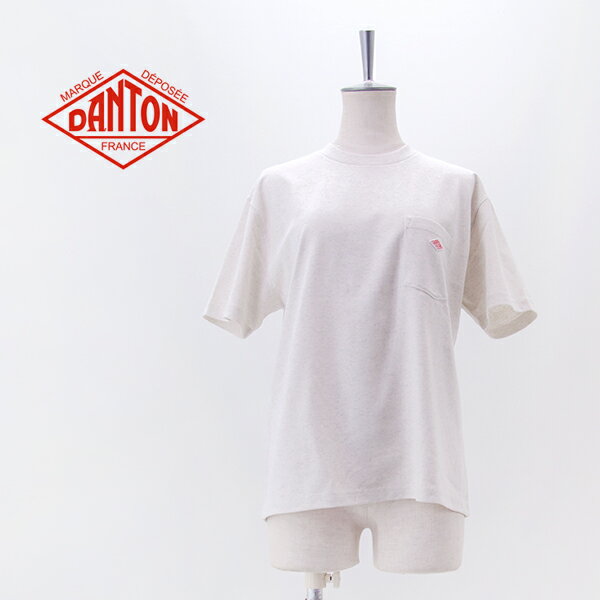 Rakuten - DANTON ダントン レディース コットンポリエステル ソリッドカラー ポケットTシャツ［DT-C0197TCB］【BASIC】