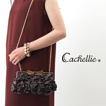 カシェリエ 【SALE 70%OFF】Cachellie カシェリエ RIBBON FRAME 2WAY CLUTCH［51-6466/67/68］【返品交換不可】