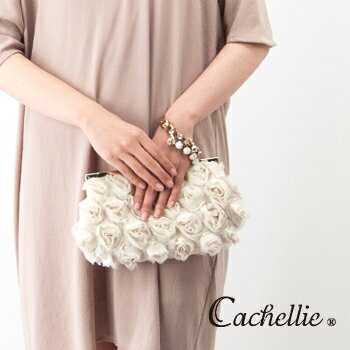 カシェリエ 【SALE 70%OFF】Cachellie カシェリエ CHIFFON FLOWER CLUTCH［51-6481/82/83］【返品交換不可】