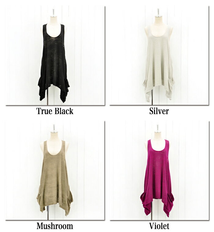 alternative apparel オルタナティブアパレル レディース The Petecia Asymmetrical Burnout Tank［aa2626］【SS】(6s3-7)