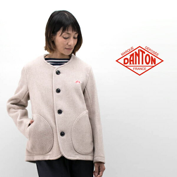 ダントン ジャケット レディース DANTON ダントン レディース WOOL MOSSER ノーカラージャケット［JD-8903WOM］【BASIC】