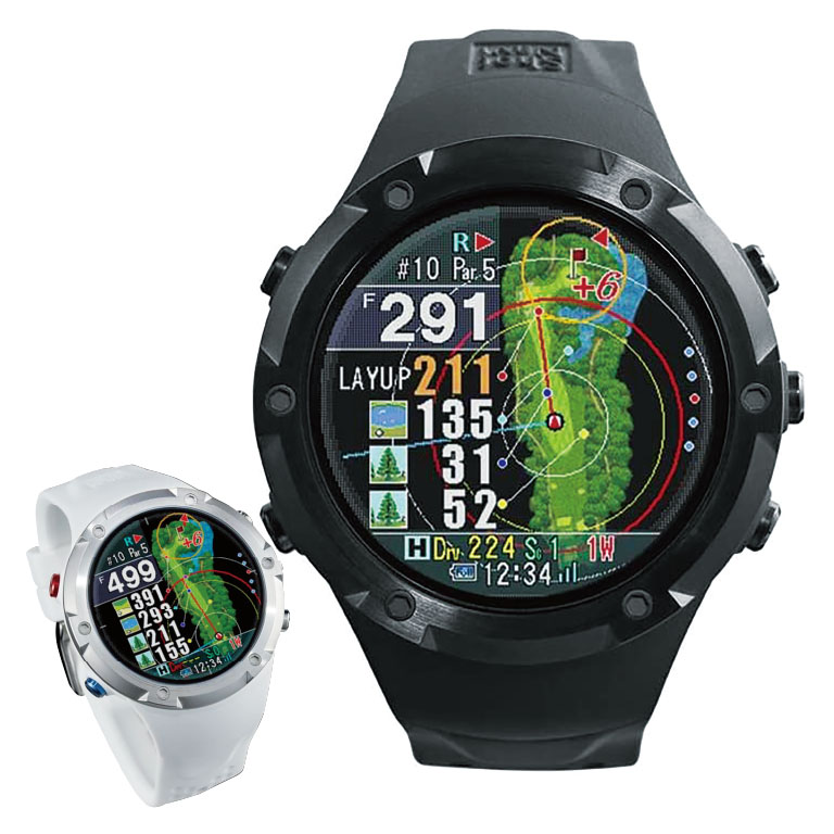 Evolve PRO - ゴルフ GPSナビ 腕時計 腕時計形 ナビ オートメジャー オートスコア Shot Navi ショットナビ ブラック ホワイト 1