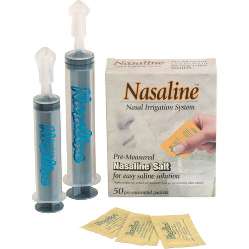 ナサリン 鼻腔洗浄器 - 家庭用 旅行用 精製塩セット 鼻洗