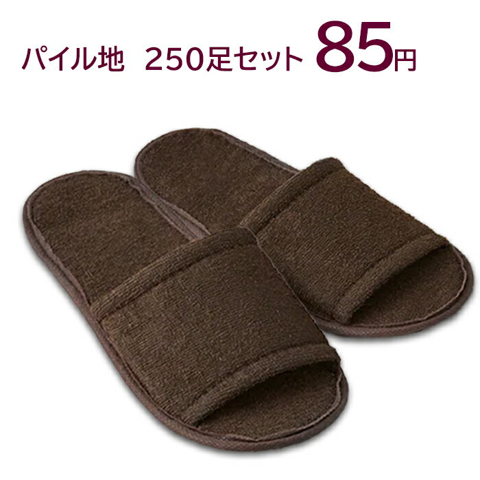 パイル地 　使い捨てスリッパ　スタンダード　B&B 　S-15V-1　袋入 生地を含む厚み5mm (