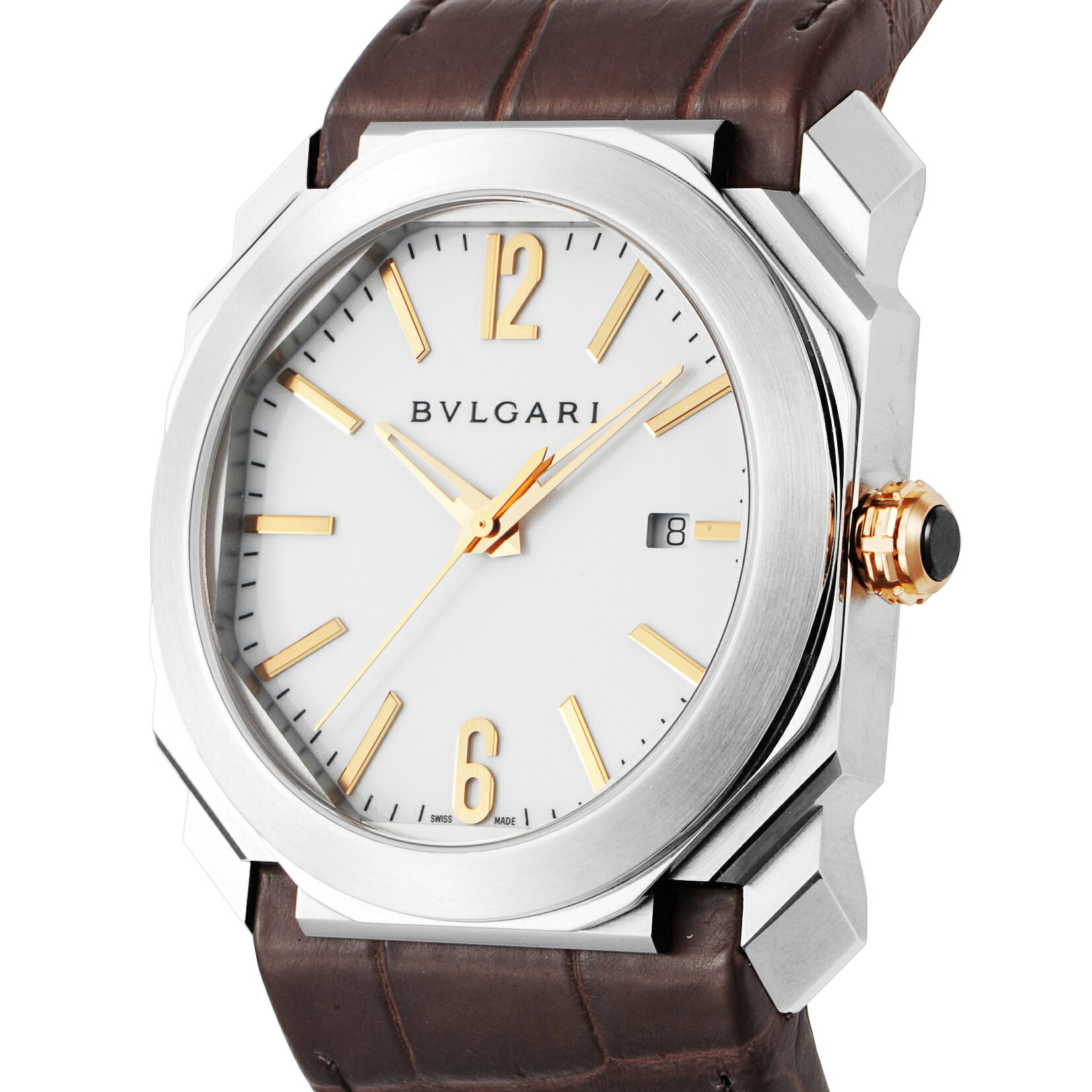 ブルガリ BVLGARI メンズ 時計 Octo オクト 自動巻 ホワイト BGO41WSLD 時計 腕時...