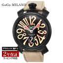 【OUTLET】 GaGaMILAN ガガミラノ MANUALE 28MM メンズ スイス製 ガガ ミラノ 世界限定5個 手巻き ブラック 5016.9 時計 腕時計 高級腕時計 ブランド その1