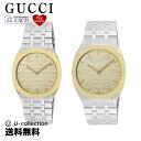 【 ペアウォッチ 】 グッチ GUCCI メンズ 時計 25H クォーツ ゴールド YA163405 レディース YA163403 時計 腕時計 高級腕時計 ブランド 【当店限定】