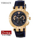 ヴェルサーチェ 腕時計（メンズ） ヴェルサーチェ ヴェルサーチ VERSACE メンズ 時計 V-RACE CHRONO Vレース クロノ クォーツ ネイビー VERQ00120 時計 腕時計 高級腕時計 ブランド 【ローン金利無料】