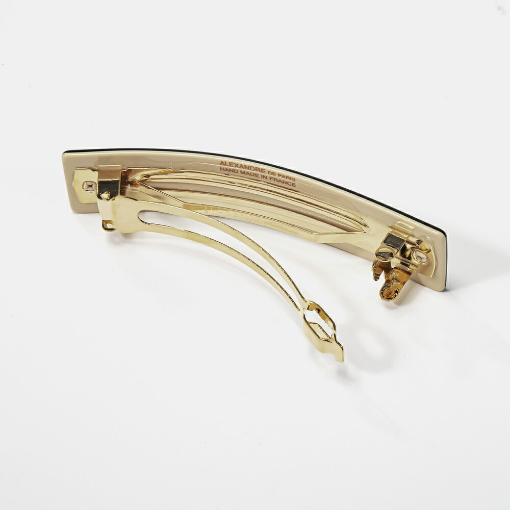 アレクサンドルドゥパリ ALEXANDRE DE PARIS AA8-14277-03 ヘアーアクセサリー リズレシリーズ レディース アクセサリー バレッタ BARRETTE ヘアクリップ 髪留め ベーシック シンプル HAIRCLIP アクセント 8cm ギフト プレゼント お祝い 記念 女性 ベージュ