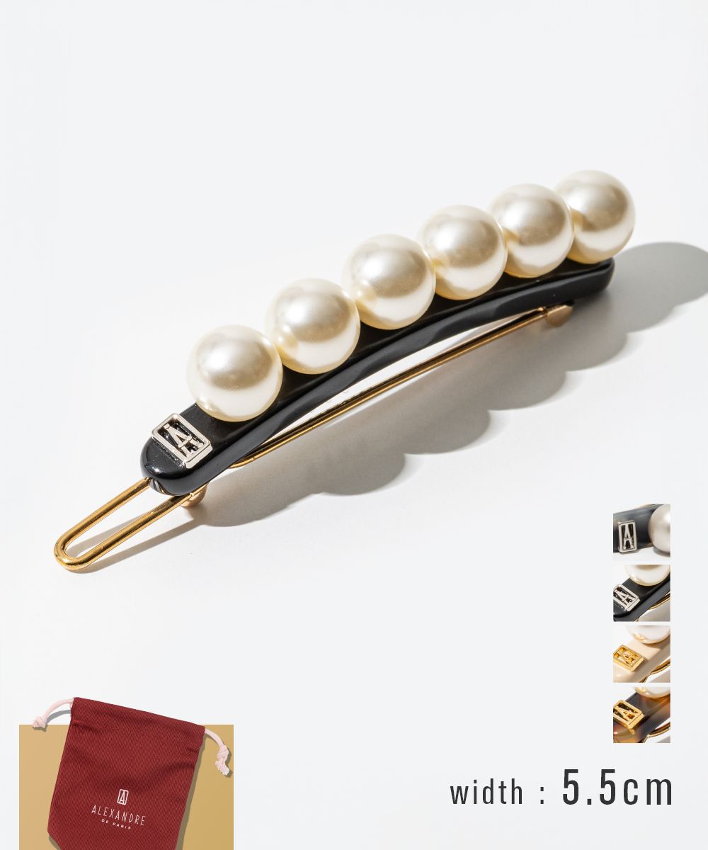 アレクサンドルドゥパリ ALEXANDRE DE PARIS ATB-17356-02 ヘアーアクセサリー レディース アクセサリー ボールピン ヘアクリップ 髪留め アクセント ワロフスキーパール カジュアル ギフト プレゼント お祝い 記念 女性 全4色