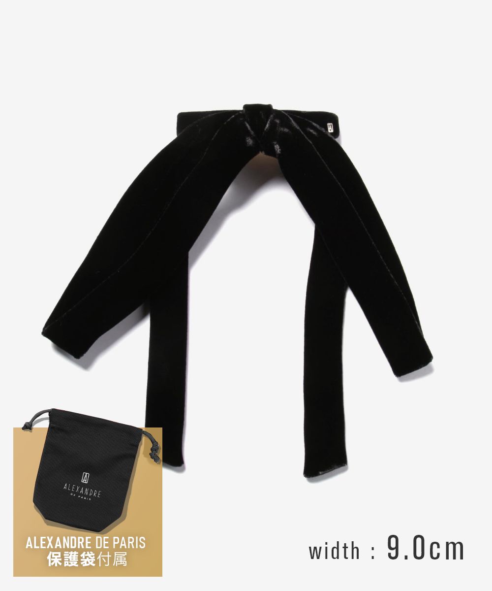 樂天商城 - アレクサンドルドゥパリ ALEXANDRE DE PARIS TIMELESS タイムレス バレッタ TA8-26T-A24 リボン ベロア レディース ヘアアクセサリー