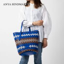 アニヤ ハインドマーチ ANYA HINDMARCH 5050925 164313 トートバッグ The Neeson Zig Zag Cylinder Tote レディース バッグ ハンドバッグ お出かけ ブランドロゴ 通勤 通学 旅行 デイバッグ 鞄 軽量 肩掛け ギフト プレゼント お祝い Leather エレクトリックブルー(4)