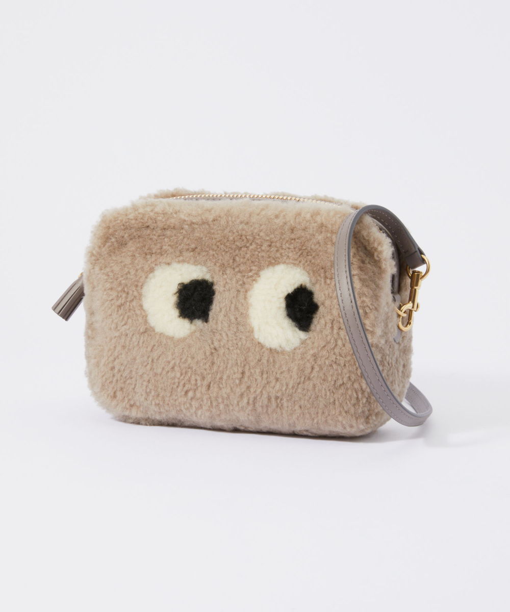 アニヤ ハインドマーチ ANYA HINDMARCH 5050925 170109 ショルダーバッグ Cross Body Eyes in Shearling with Smooth Eco Leather レディース バッグ クロスボディ アイズ 斜め掛け プレゼント 肩掛け お出かけ オシャレ ギフト 鞄 かばん 旅行 ポルチーニ ベージュのサムネイル