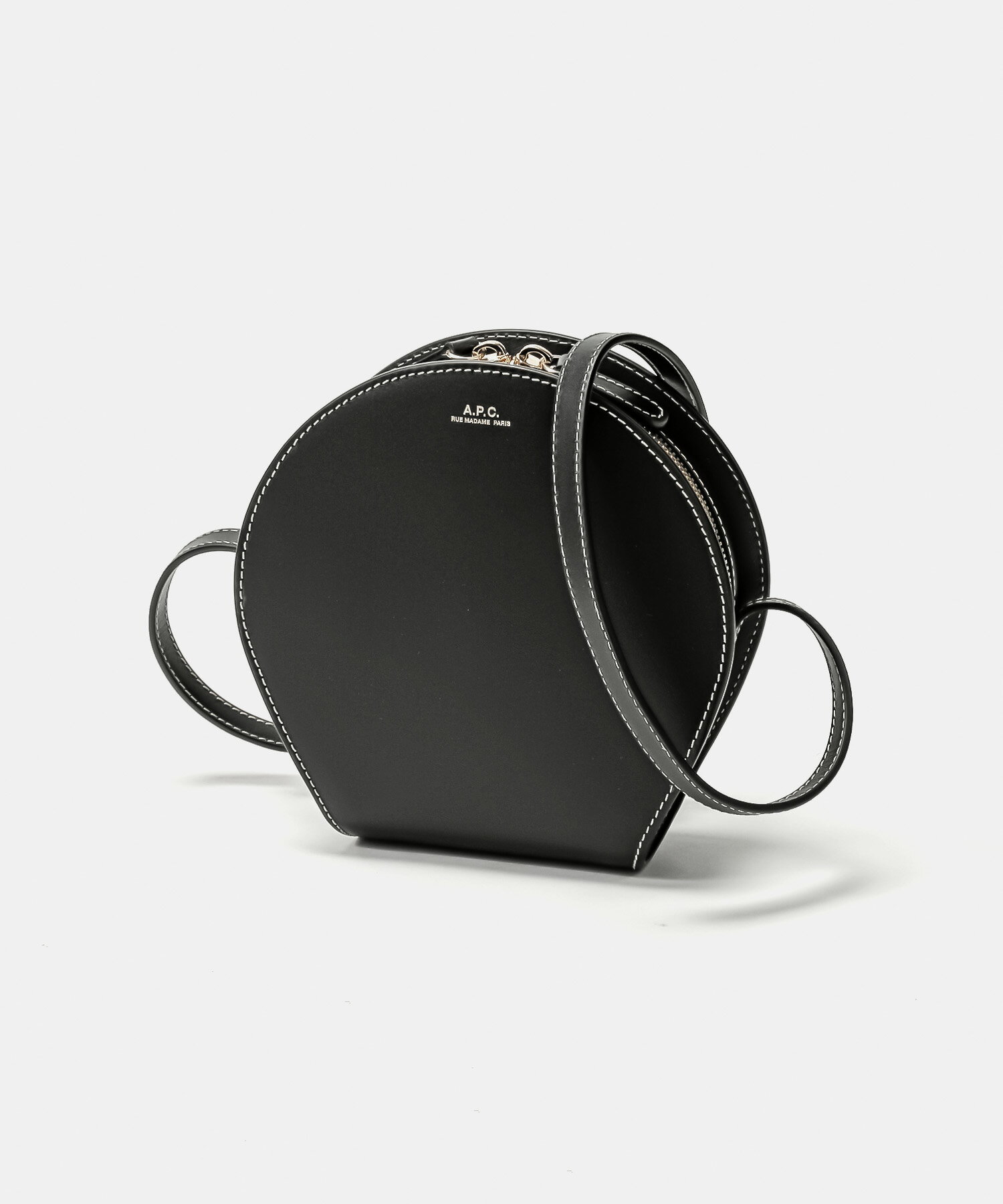 アーペーセー A.P.C. PXAWV F61531 ショルダーバッグ レディース バッグ APC クロスボディ マイラ Myla 斜め掛け サコッシュ カジュアル ロゴ レザー カーフ 鞄 お出かけ プレゼント お祝い 肩掛け ブラック