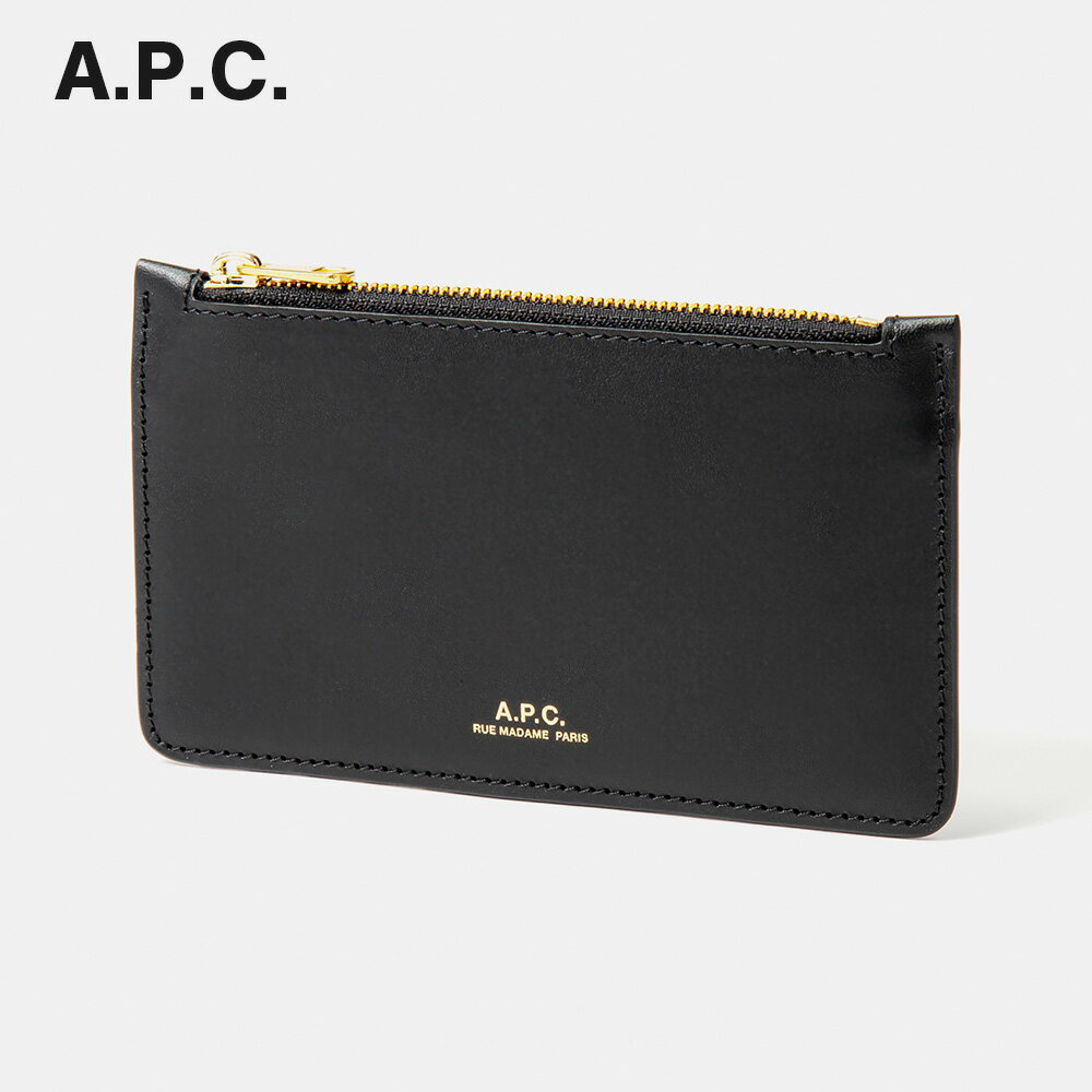 APC アーペーセー A.P.C. PXAWV F63276 カードケース メンズ レディース ミニ財布 ビジネス フラグメントケース 無地 シンプル スリム スマートウォレット ブランドロゴ プレゼント お祝い 記念 通勤 通学 コンパクト コインケース ギフト 誕生日 記念日 ブラック ベージュ