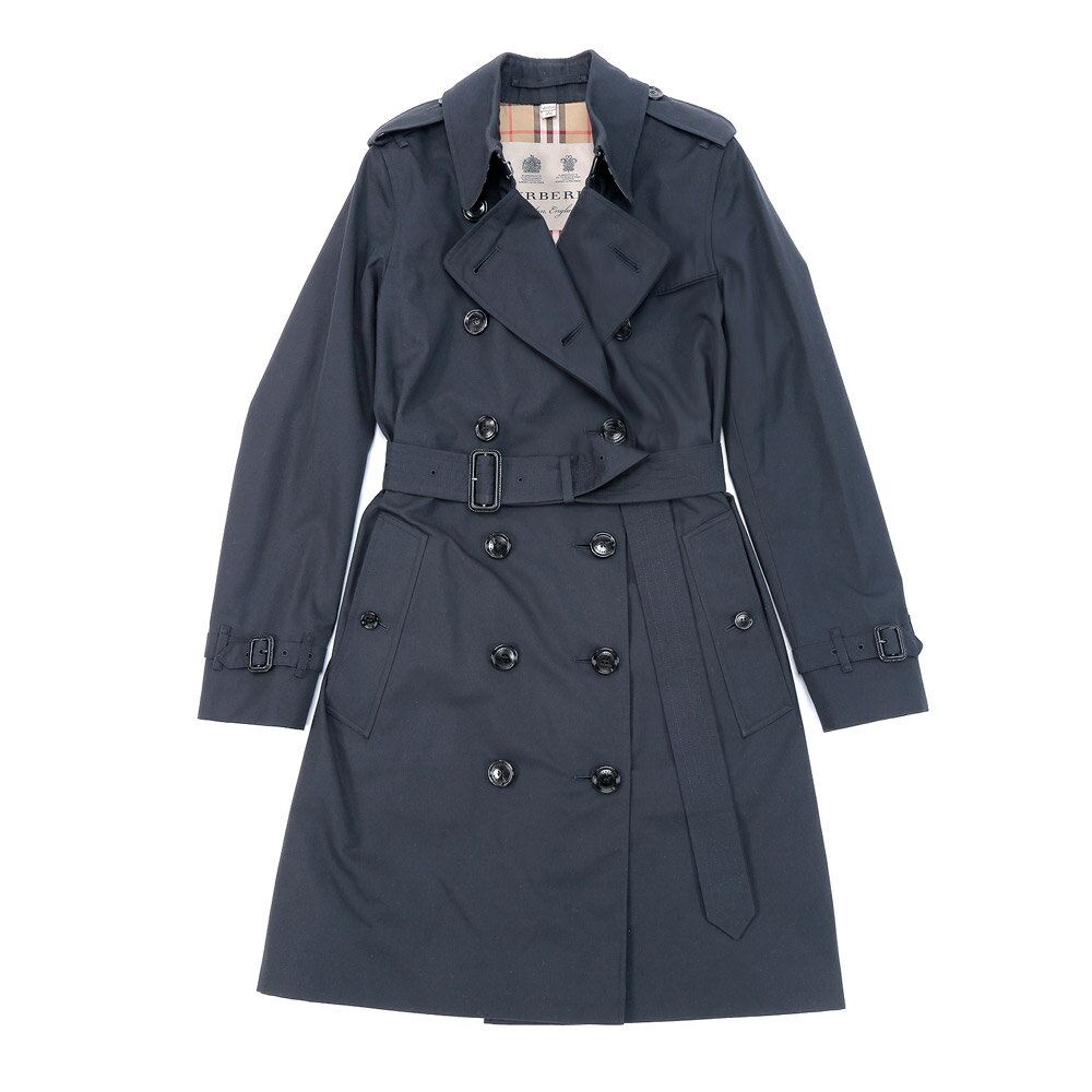 バーバリー BURBERRY トレンチコート レディース ケンジントン KENSINGTON スプリングコート 秋冬 ジャケット ミッドレングス ヘリテージ ハニー/ミッドナイト 4-10(UKサイズ) 40733711 40733731